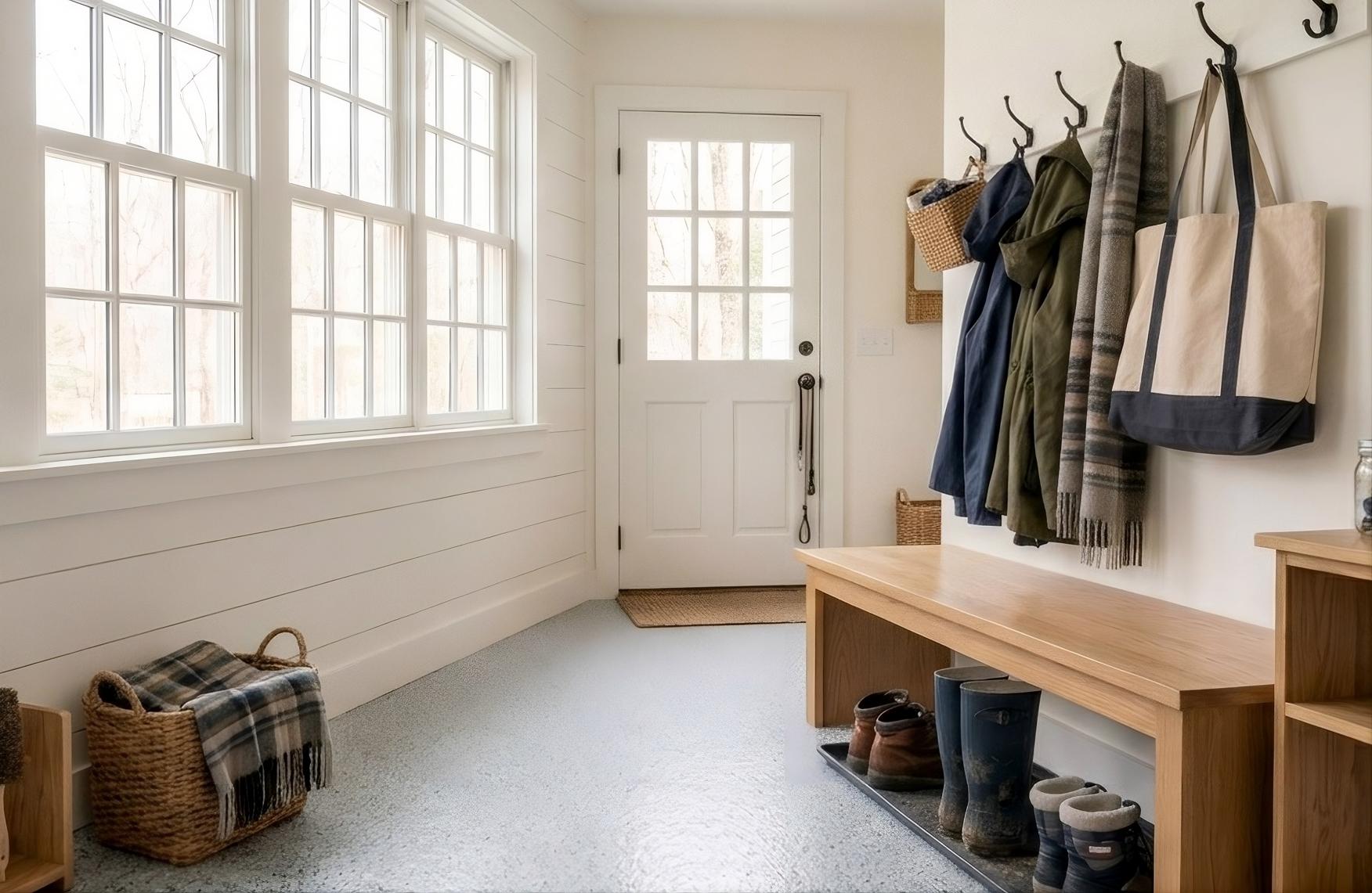 Application d'un revêtement de plancher par une équipe professionnelle